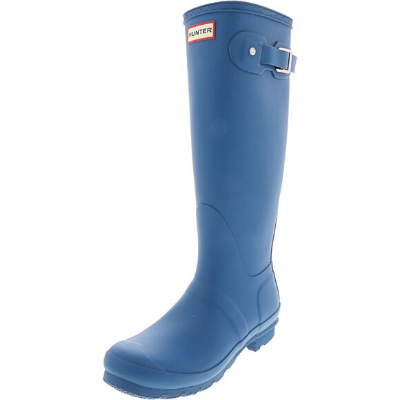 $225 Hunter Original REFINED Tall Boots WATERPROOF SNOW WINTER BLUE 10 (G11) - Picture 1 of 10